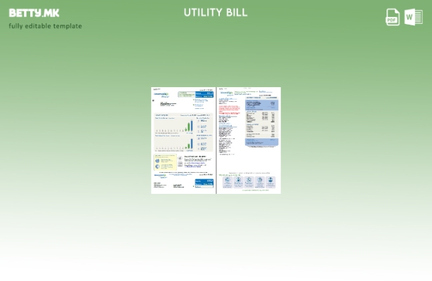 Модерен стил на шаблон страници за сметки за комунални услуги за потрошувачка ен